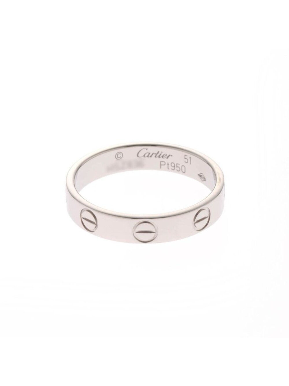 Cartier Mini Love PT 51 Ring Platinum Silver